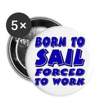 Voile - Lot de 5 grands badges (56 mm) - blanc - Devant