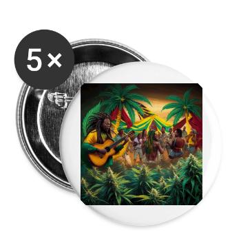 Jamaica Nr 2 - Buttons groß 56 mm (5er Pack) - Weiß - Vorne