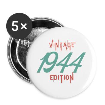 Jahrgang 1944 - Buttons groß 56 mm (5er Pack) - Weiß - Vorne