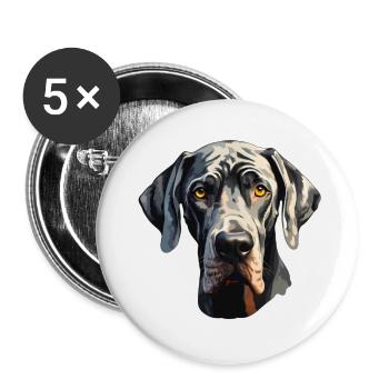 Great Dane - Buttons large 2.2''/56 mm (5-pack) - white - Front