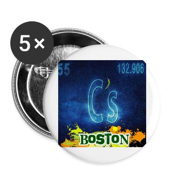 C's CHEMISTRY - Buttons large 2.2''/56 mm (5-pack) - white - Front