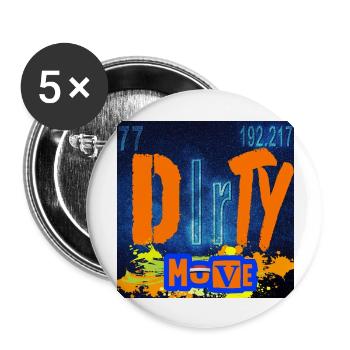 DIRTY MOVE CHEMISTRY - Buttons large 2.2''/56 mm (5-pack) - white - Front