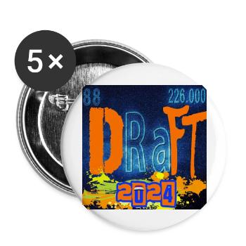 DRAFT CHEMISTRY - Lot de 5 grands badges (56 mm) - blanc - Devant
