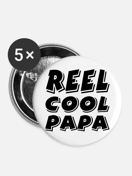 Vater - Buttons groß 56 mm (5er Pack) - Weiß