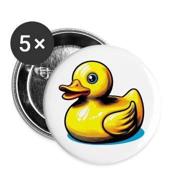 Duckling Duck Duck - Buttons large 2.2''/56 mm (5-pack) - white - Front