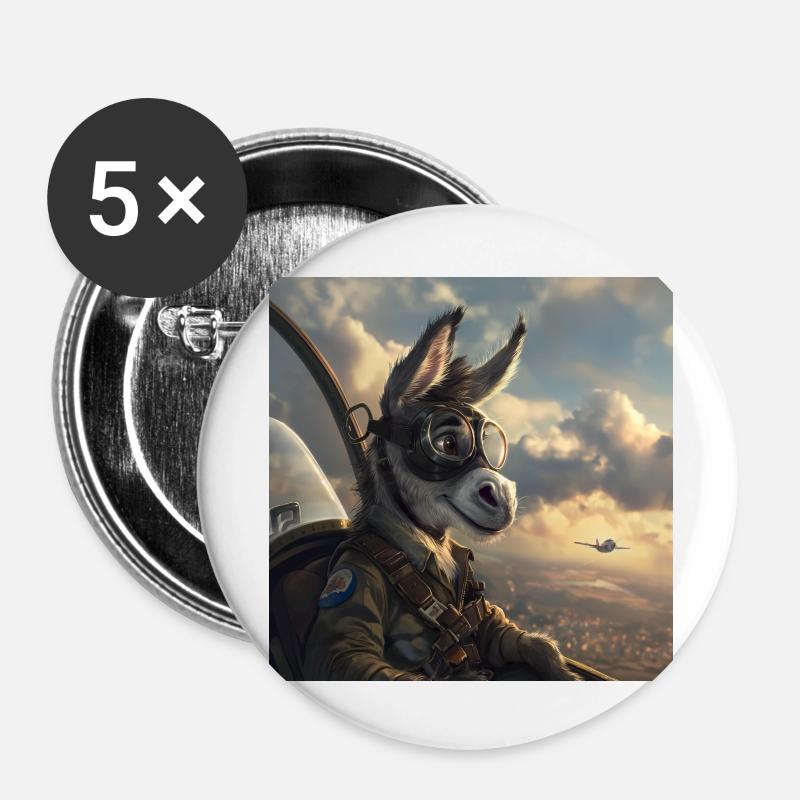 Donkey - Buttons large 2.2''/56 mm (5-pack) - white