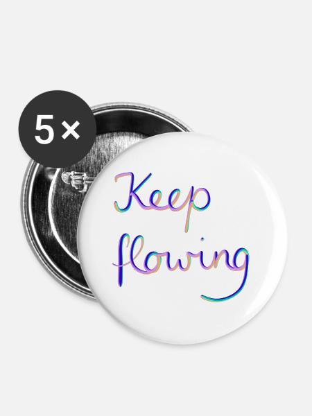 Keep flowing - Buttons groß 56 mm (5er Pack) - Weiß