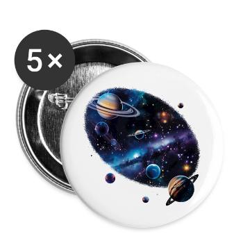 The Origin of the Universe - Buttons large 2.2''/56 mm (5-pack) - white - Front