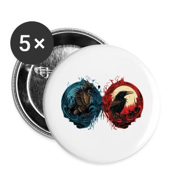 Ahnen der Zeit - Buttons groß 56 mm (5er Pack) - Weiß - Vorne