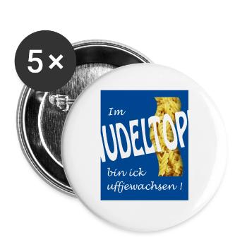 NUDELTOPP - Buttons groß 56 mm (5er Pack) - Weiß - Vorne