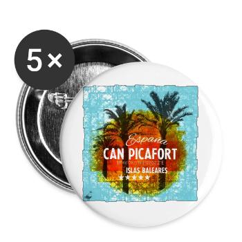 Can Picafort - Buttons large 2.2''/56 mm (5-pack) - white - Front