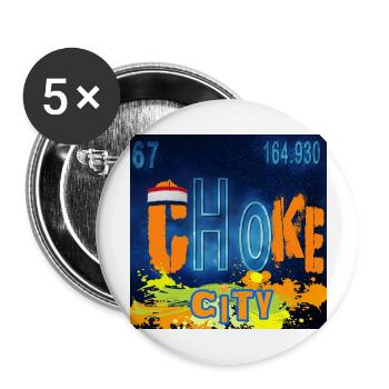 CHOKE chemistry - Buttons large 2.2''/56 mm (5-pack) - white - Front