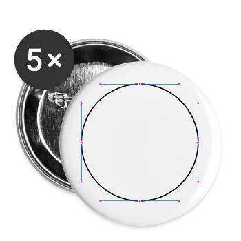 Vecteur de cercle - Lot de 5 grands badges (56 mm) - blanc - Devant