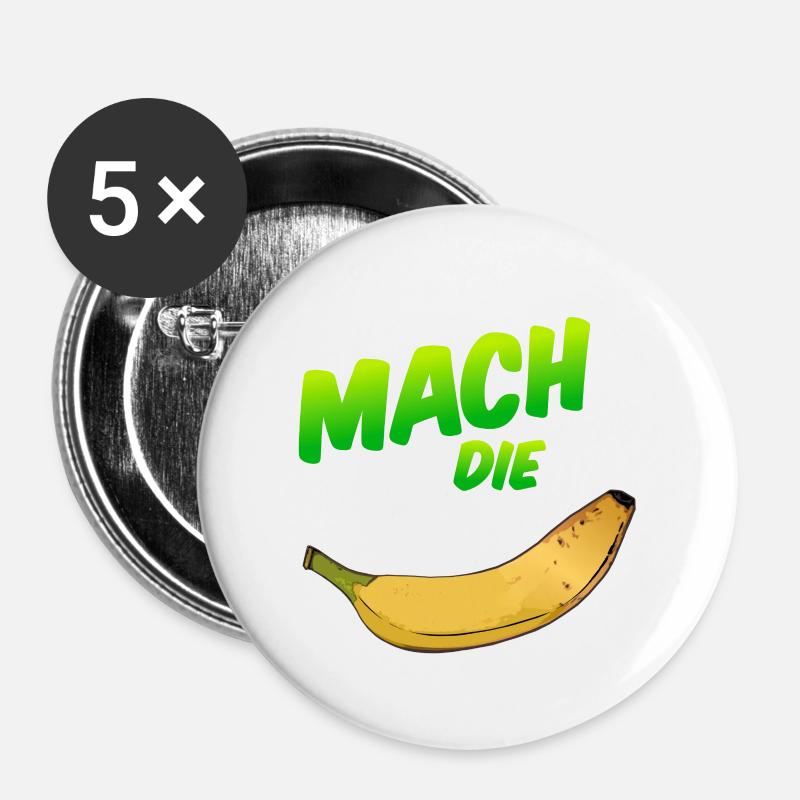 Make the banana - Buttons large 2.2''/56 mm (5-pack) - white