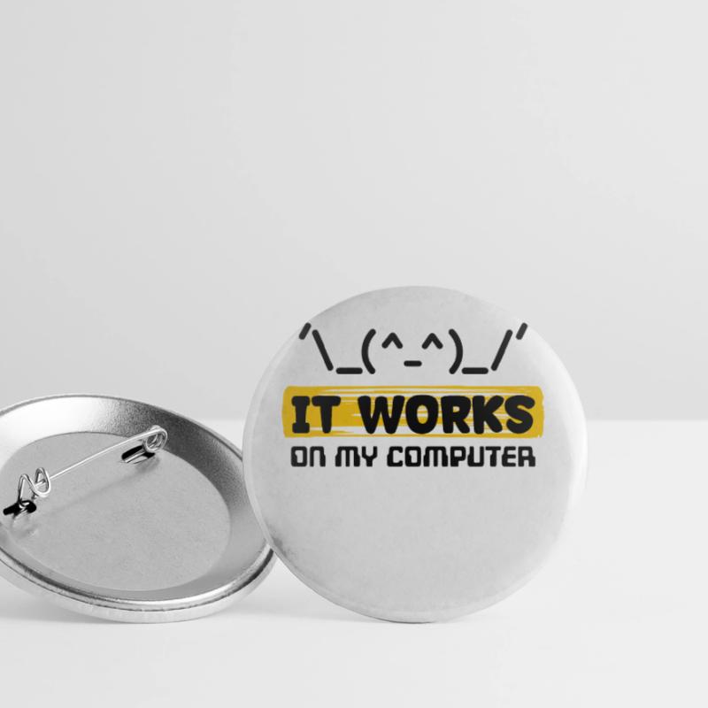 Déclaration du développeur Coden Scripting Computer Geek Lot de 5 grands badges (56 mm)