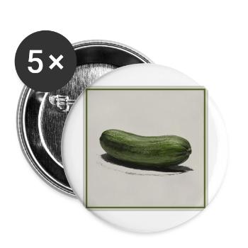 Eine Gurke - Buttons groß 56 mm (5er Pack) - Weiß - Vorne