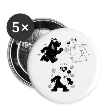 The birth of the panda - Buttons large 2.2''/56 mm (5-pack) - white - Front