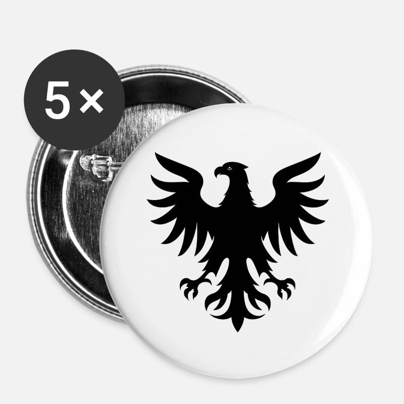 Eagle Logo - Buttons large 2.2''/56 mm (5-pack) - white
