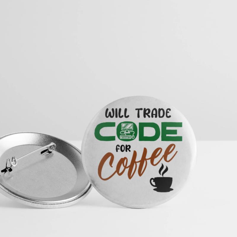 Développeur de déclaration de code Computerfreak Informatik Lot de 5 grands badges (56 mm)