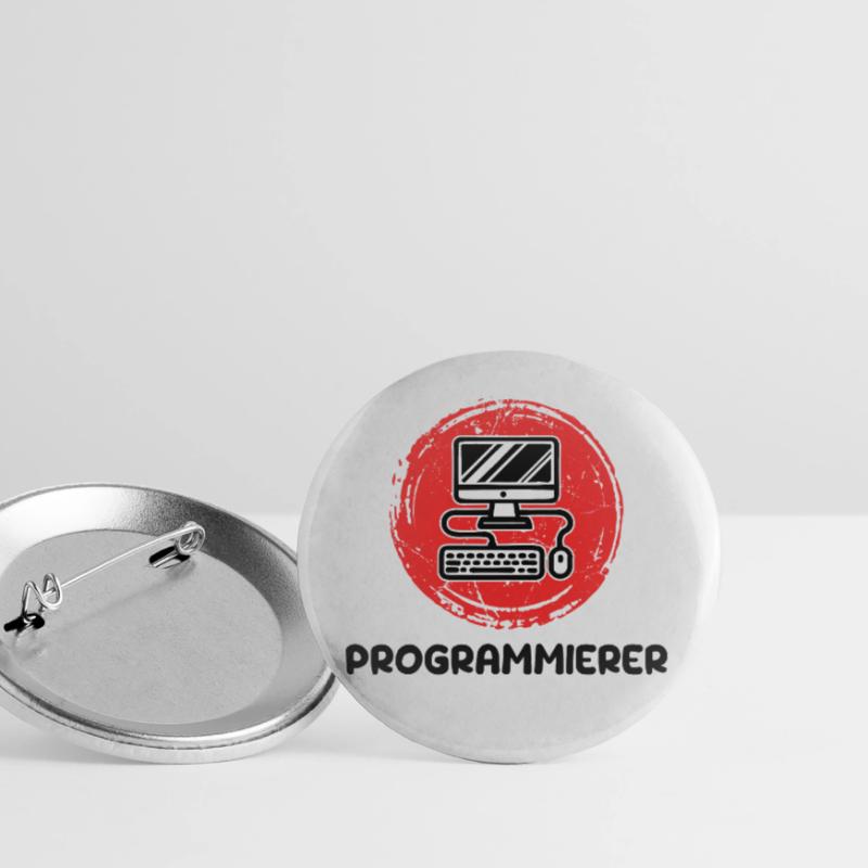 Developer Programmierer Coden Computer Informatik Buttons groß 56 mm (5er Pack)