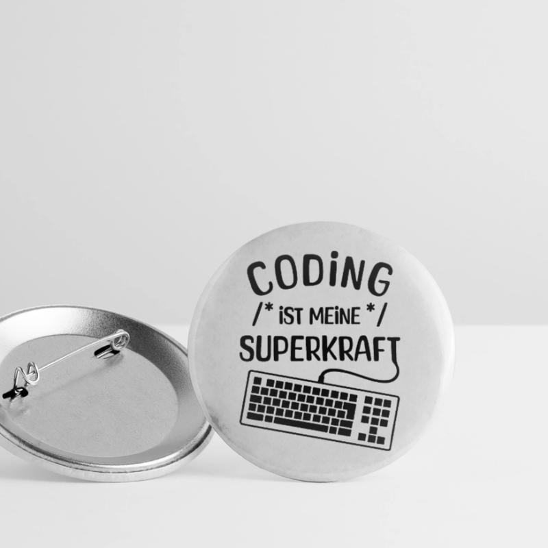 Computer Code Statement Developer Computerfreak Buttons groß 56 mm (5er Pack)