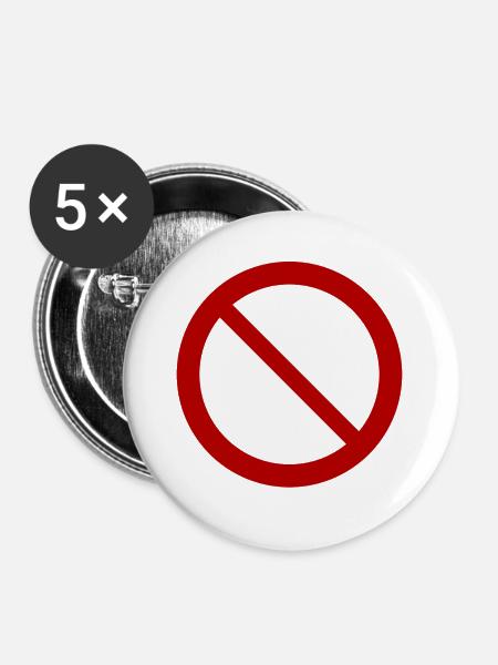 Kriegsfrieden - Buttons groß 56 mm (5er Pack) - Weiß