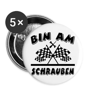 Auto - Buttons groß 56 mm (5er Pack) - Weiß - Vorne