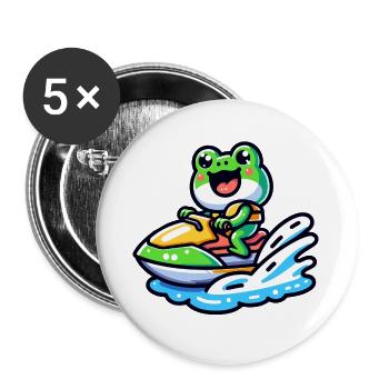 Splashy Frog: Water Scooter Escapades - Buttons large 2.2''/56 mm (5-pack) - white - Front