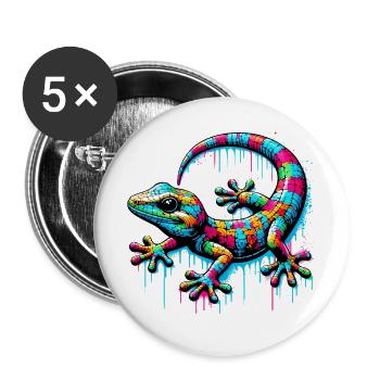 Gecko - Buttons large 2.2''/56 mm (5-pack) - white - Front