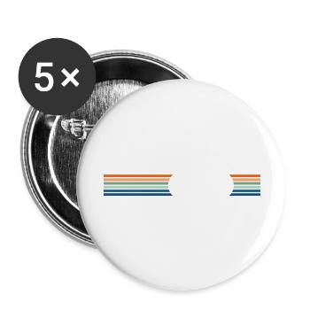 Vélo vintage rétro - Lot de 5 grands badges (56 mm) - blanc - Devant