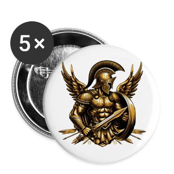 Achilles - Buttons large 2.2''/56 mm (5-pack) - white - Front