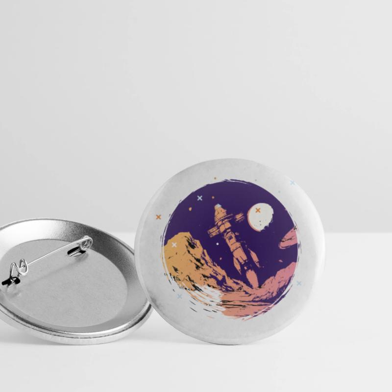 fusée espace école de l’espace début Allez nerd de l’espace Lot de 5 grands badges (56 mm)
