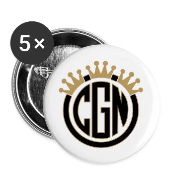 CGN Logo 3 - Buttons groß 56 mm (5er Pack) - Weiß - Vorne
