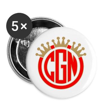 CGN Logo 5 - Buttons groß 56 mm (5er Pack) - Weiß - Vorne