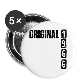 Vintage 1966 - Buttons groß 56 mm (5er Pack) - Weiß - Vorne