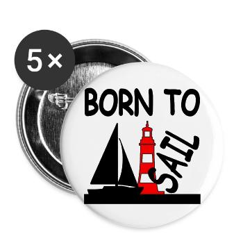 Voile - Lot de 5 grands badges (56 mm) - blanc - Devant