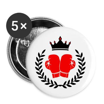 Boxing Boxes - Buttons large 2.2''/56 mm (5-pack) - white - Front