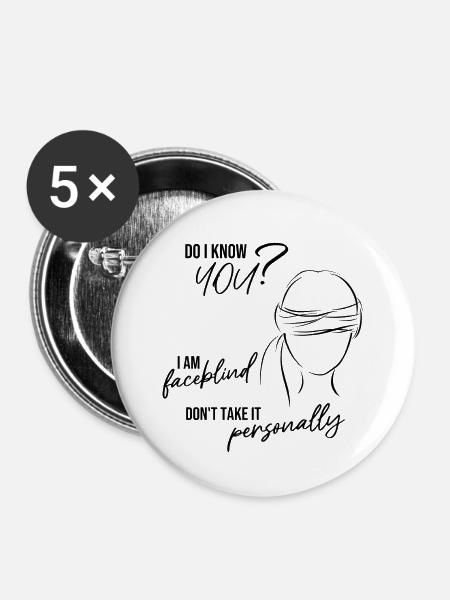 Do I Know you? - Buttons groß 56 mm (5er Pack) - Weiß