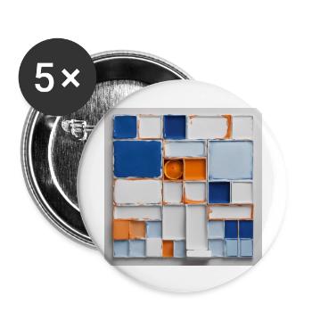 Éclat Estival : Fusion Chromatique - Lot de 5 grands badges (56 mm) - blanc - Devant