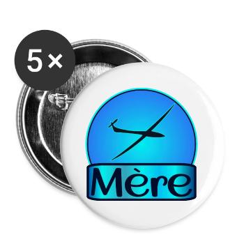 Mère Pilote - Lot de 5 grands badges (56 mm) - blanc - Devant
