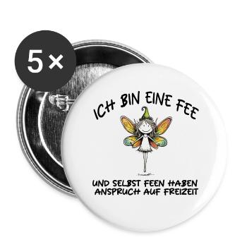 I AM A FAIRY - Buttons large 2.2''/56 mm (5-pack) - white - Front