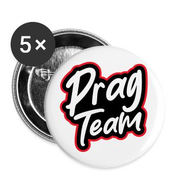 Prague Team - Buttons large 2.2''/56 mm (5-pack) - white - Front