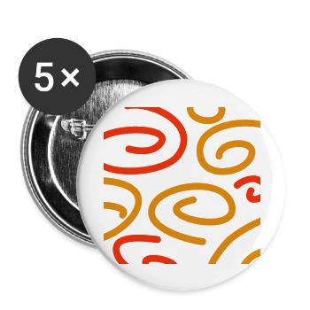 Spirale - Buttons groß 56 mm (5er Pack) - Weiß - Vorne