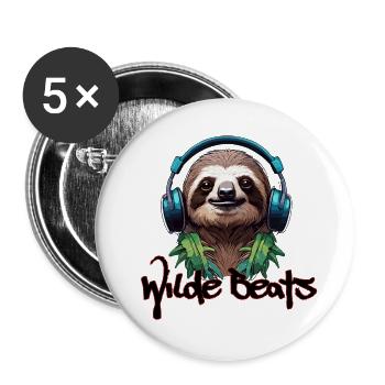 Headphones / Audio / Music / Sound / Cool - Buttons large 2.2''/56 mm (5-pack) - white - Front