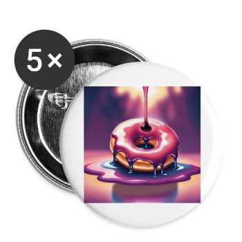 Donut 3 - Buttons groß 56 mm (5er Pack) - Weiß - Vorne