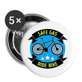 Energy Storage Refueling Bicycle Electrical Energy - Buttons large 2.2''/56 mm (5-pack) - white - Front