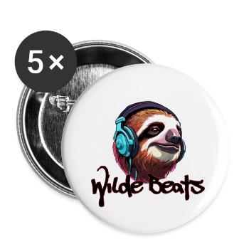 Headphones / Audio / Music / Sound / Cool - Buttons large 2.2''/56 mm (5-pack) - white - Front