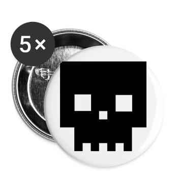 Langweiler - Buttons groß 56 mm (5er Pack) - Weiß - Vorne