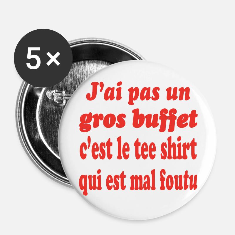 Mom Humor - Buttons large 2.2''/56 mm (5-pack) - white