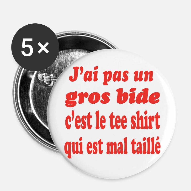 Humor dad - Buttons large 2.2''/56 mm (5-pack) - white